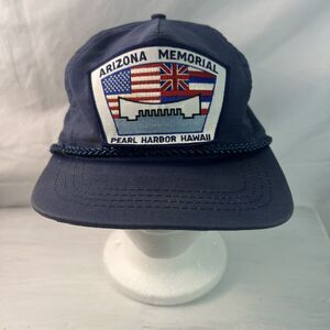 Vintage Arizona Memorial Pearl Harbor Hawaii Hat Cap Taiwan Adjustable